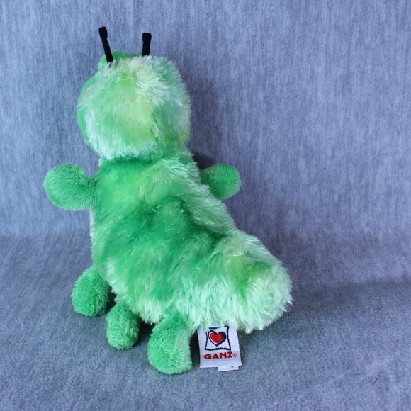Ganz CATERPILLAR HM 434 Webkinz No Code 9" Plush Green Yellow Worm Stuffed Toy - Picture 4 of 7